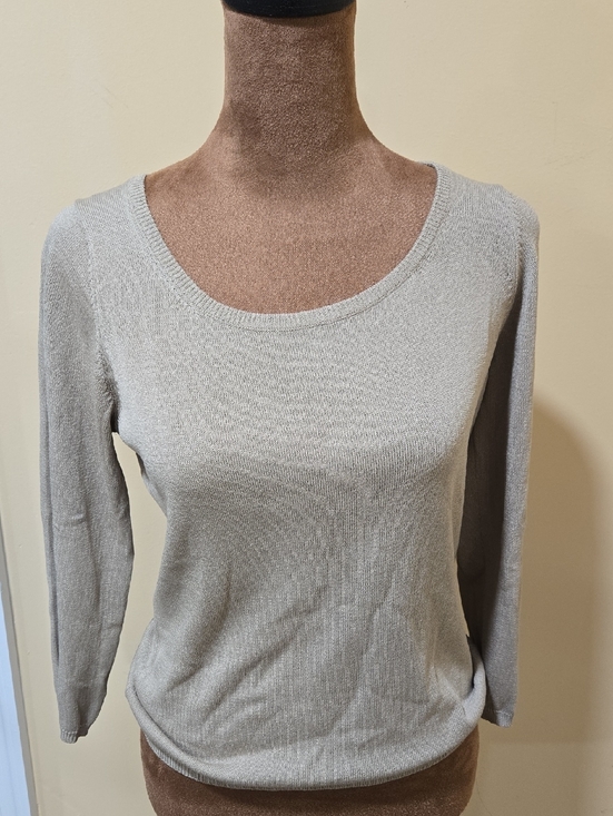 Prada Sweaters - Prada Light Gray Scoop Neck Sweater